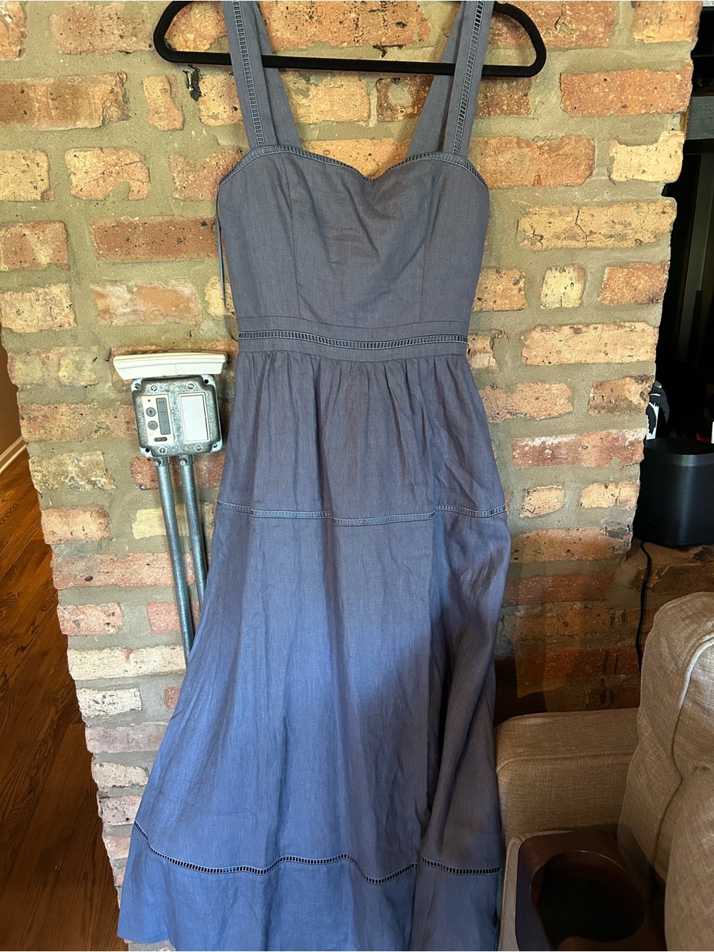 Reformation Chambray Blue Maxi Dress